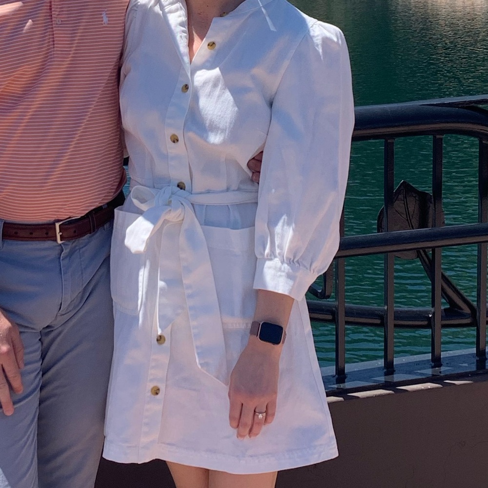 Who What Where white jean dress